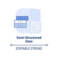 Semi-structured data light blue concept icon Royalty Free Stock Photo