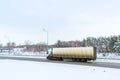 A semi-trailer truck, semitruck, tractor unit and semi-trailer to carry freight. Royalty Free Stock Photo