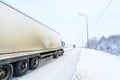 A semi-trailer truck, semitruck, tractor unit and semi-trailer to carry freight. Royalty Free Stock Photo