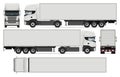 Semi-trailer truck vector illustration Royalty Free Stock Photo