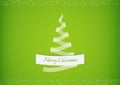 Semi transparent ribbon creating a christmas tree Royalty Free Stock Photo