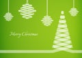 Semi transparent ribbon creating a christmas tree Royalty Free Stock Photo