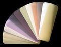 Semi-transparent venetian blinds color chart