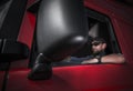 Semi Truck Driver Job Royalty Free Stock Photo