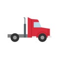 Semi truck icon. Classic tractor truck. Truck with sleeper cab and fifth wheel Royalty Free Stock Photo