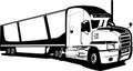 Semi truck illustration design vector Royalty Free Stock Photo