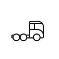 Semi truck line icon. cargo transportation and tractor trailer symbol. isolated vector image Royalty Free Stock Photo