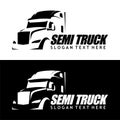 Semi truck logo design Royalty Free Stock Photo