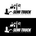 Semi truck logo design Royalty Free Stock Photo