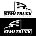 semi truck logo design vector Royalty Free Stock Photo