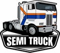 semi truck logo design vector Royalty Free Stock Photo