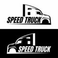 semi truck logo design vector Royalty Free Stock Photo