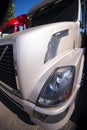 Semi truck modern front close up view Royalty Free Stock Photo