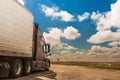 Semi truck on the rest area Royalty Free Stock Photo