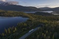 Semi Truck on the Scenic Nordland Norwegian Road Royalty Free Stock Photo