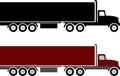 Semi truck and trailer simple illustration Royalty Free Stock Photo