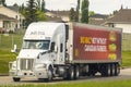 A Semi Truck transporting McDonalds products