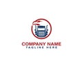 Semi truck, Trucking Company Premium Logo design. Royalty Free Stock Photo