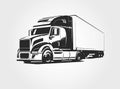 Semi Truck. Vector Lorry. Freight transportation. Modern flat vector illustration. American truck. Semi Truck. Semi Truck. Semi