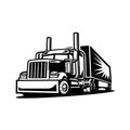 Semi truck 18 wheeler with trailer Royalty Free Stock Photo