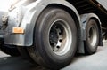 Semi Truck Wheels Tires. Alloy Wheels. Rubber, Tyres. Freight Trucks Transport. Auto Fixing.