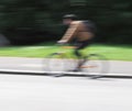 A semiabstract impressionistic picture of a cyclist with deliberate motion blur