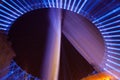 Semiabstract night-time picture of the London eye