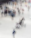 Semiabstract picture of a crowd of people blurred and unrecognisable