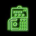 semiautomatic device neon glow icon illustration