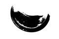 Semicircle black brush stroke isolated on white background. Vector design element. Royalty Free Stock Photo
