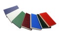 Semicircle of colored books
