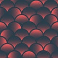 Semicircles Scale Oriental Vector Seamless Pattern Trend Red Abstract Background Royalty Free Stock Photo