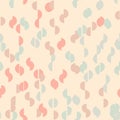Semicircles seamless pattern in retro style. Random abstract shapes endless wallpaper