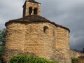 Semicircular apsides of the church of st bartolome de la baronia de st oisme, camarasa, lerida, spain, europe