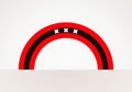 Semicircular flag of Amsterdam Royalty Free Stock Photo
