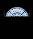 Semicircular window backlit Royalty Free Stock Photo