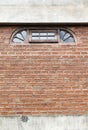 Semicircular window on brick wall Royalty Free Stock Photo