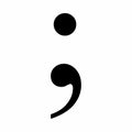 Semicolon sign illustration