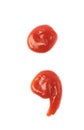 Semicolon symbol made of sauce isolated