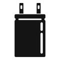 Semiconductor capacitor icon simple vector. Electric component