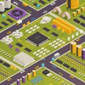 Semiconductor Electronic Components Isometric Composition