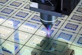 Robotic arms with silicon wafers for semiconductor manufacturing