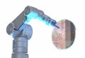 Semiconductor manufacturing with robotic arms