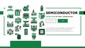 Semiconductor Manufacturing Plant Landing Header Vector