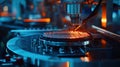 a semiconductor manufacturing process with machinery Royalty Free Stock Photo