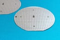 semiconductor silicon multilayer wafer. Semiconductor chip is a crystal of a microcircuit without a package