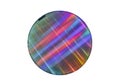 Semiconductor wafer disk made of silicon isolated Royalty Free Stock Photo