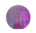 Semiconductor wafer disk made of silicon isolated Royalty Free Stock Photo