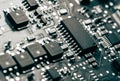 Semiconductors on a circuit board of an industrial control unit