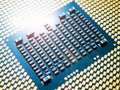 Semiconductors. Electronic circuit components macro. Royalty Free Stock Photo